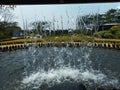Artificial waterfall at Mapro Garden lonavala Maharashtra Royalty Free Stock Photo