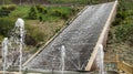 Artificial waterfall in the park in the west of Tehran