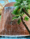 An artificial waterfall within the premises of the Terminal 2 of Kempegowda International Airport, Bangalore