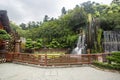 Artificial Waterfall And Watermill In Nan Lian Garden, Hong Kong. Royalty Free Stock Photo