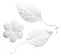 Artificial white wedding flowers Royalty Free Stock Photo