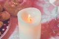 Artificial yellow candle bokeh. Artificial Candles with Electric Light Royalty Free Stock Photo