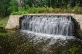 Artificially created Perse waterfall, Koknese, Latvia. Royalty Free Stock Photo