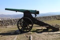 Artilery gun on TrenÃÂÃÂ­n castle Royalty Free Stock Photo