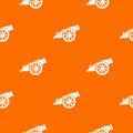 Artillery cannon pattern vector orange