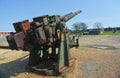 Artillery gun on display on parade ground. Tilbury Fort. UK Royalty Free Stock Photo