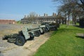 Artillery gun on displayon parade ground. Tilbury Fort. UK Royalty Free Stock Photo