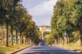 Artimino Tuscany Italy scenic boulevard towards the town door