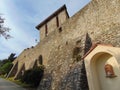 Artimino, Tuscany, Italy, street of the town, view of the medieval wall.