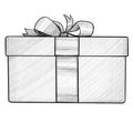 ARTiOne Gift box drawn in pencil