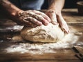 Artisan Baker Kneading Dough, AI Generated