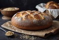 Artisan Braided Bread with Oat Topping