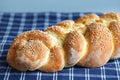 Artisan braided loaf with sesame seeds