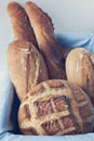 Artisan bread in basket