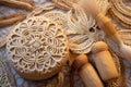 artisan bread dough shaped into intricate designs Royalty Free Stock Photo
