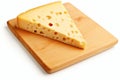 Artisan cheese placed on rustic wooden board, traditional dairy product for culinary background