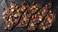 Artisan Chocolate Bars with Nuts, Dried Fruit, and Edible Flowers