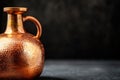 Artisan copper pot still against dark background for distillery and home decor Royalty Free Stock Photo