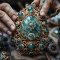 Artisan creating handmade jewelry