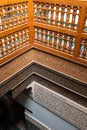 Artisan furniture interior building wall detail of an ancient house landmark in Marrakesh Royalty Free Stock Photo