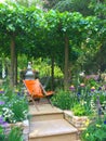 An artisan garden at the Chelsea Flower Show Royalty Free Stock Photo