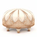 Artisan Ottoman With Ornate Details - 3d Render