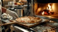 Artisan Pizza Fresh Out of the Pizza Oven on Wooden Pizza Paddle Royalty Free Stock Photo