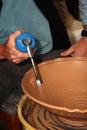 Artisan at potter's wheel Royalty Free Stock Photo