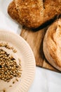 Artisan Sourdough Bread with Malted Barley Grains Royalty Free Stock Photo