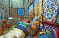 The artisan in Tentmakers alley, Cairo, Egypt Royalty Free Stock Photo