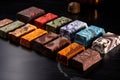 artisanal chocolate bars with various flavors