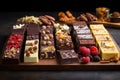 artisanal chocolate bars with various unique toppings