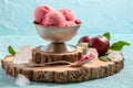 Artisanal ice cream made from red plums Royalty Free Stock Photo