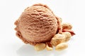 Artisanal peanut or groundnut Italian ice cream Royalty Free Stock Photo