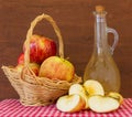 Artisanal preparation of healthy organic apple cider vinegar Royalty Free Stock Photo