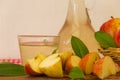 Artisanal preparation of healthy organic apple cider vinegar Royalty Free Stock Photo