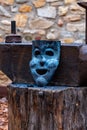 Artisian mask in Montblanc village on Tarragona, Catalonia Royalty Free Stock Photo