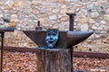 Artisian mask in Montblanc village on Tarragona Catalonia