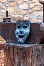 Artisian mask in Montblanc village on Tarragona, Catalonia, Spain