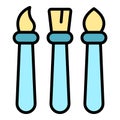 Artist art tools icon vector flat Royalty Free Stock Photo