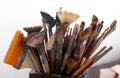 Artist brushes close up Royalty Free Stock Photo