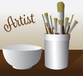 Artist brushes