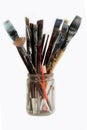 Artist Brushes and Tooth Brush Royalty Free Stock Photo