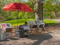 Artist Displays his Work