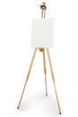 Artist easel with blank canvas Royalty Free Stock Photo