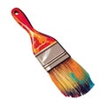 Artist equipment paintbrush with wooden handle