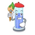 Artist graduated cylinder with on mascot liquid