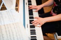 Artist hands of a piano player Royalty Free Stock Photo
