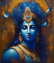 artist Illustration of Lord Krishna can be used for janmashtami festival that celebrates the birth of Krishna