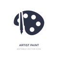 Artist Paint Palette Icon On White Background. Simple Element Illustration From UI Concept